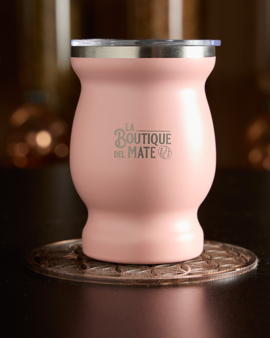 Mate de acero inoxidable para beber yerba mate. Kit iniciación en el mate