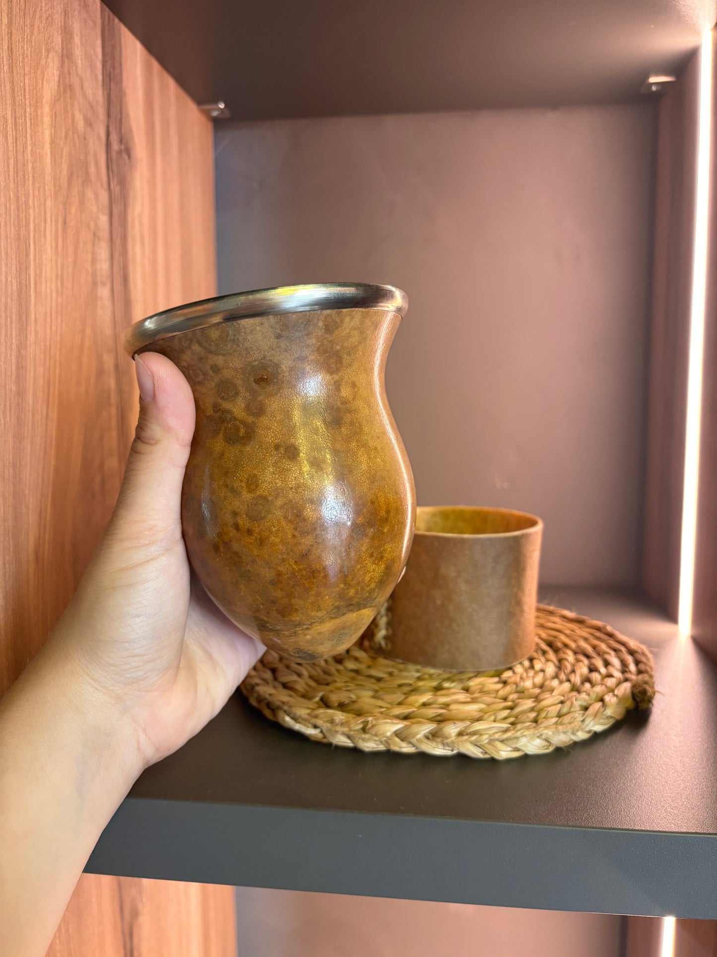 CUESTA BLANCA - Calabaza Natural con base cuero