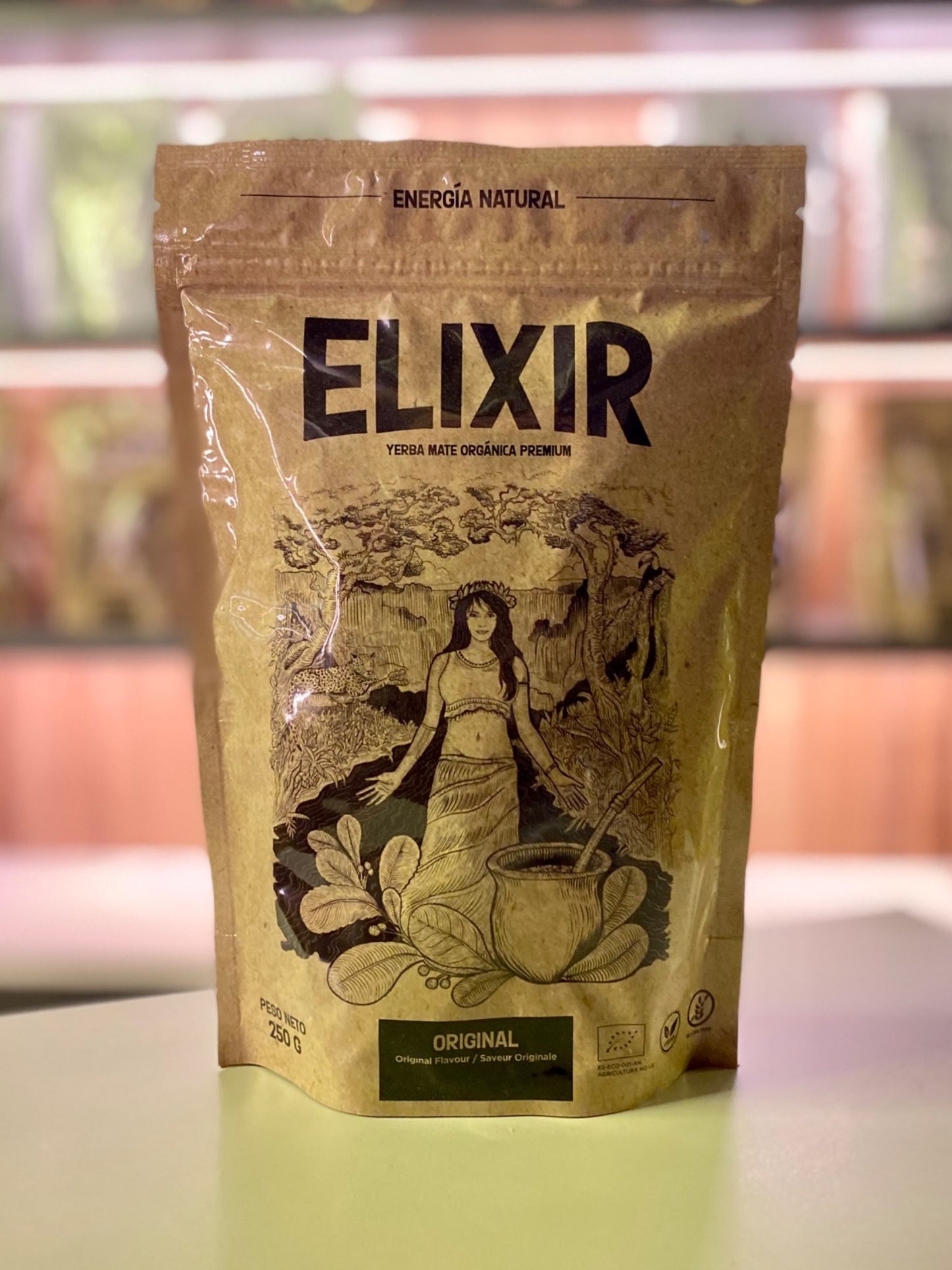 Elixir yerba mate orgánica. Sabor original, suave y delicado.