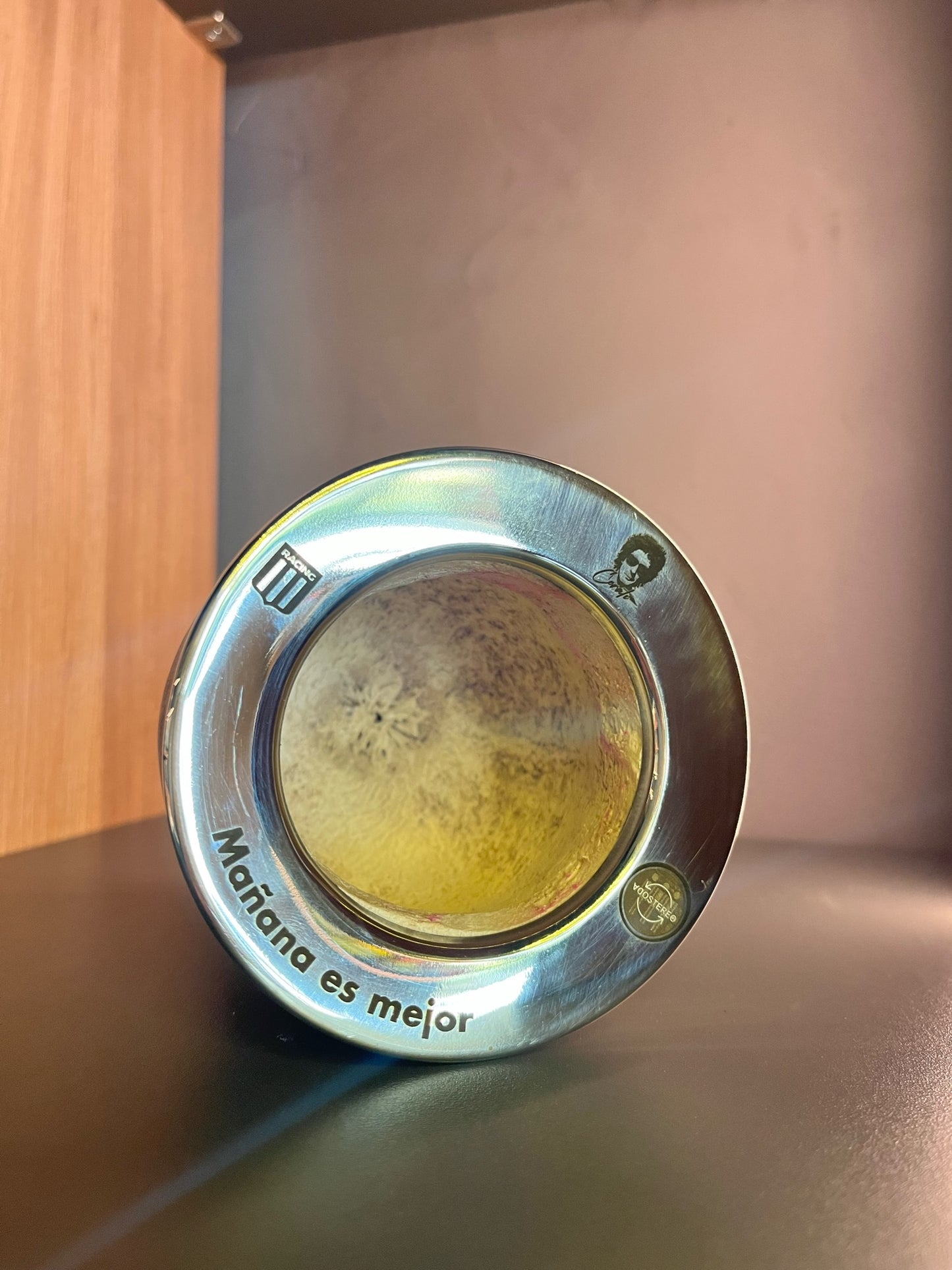 Mate de calabaza imperial negro para beber yerba mate