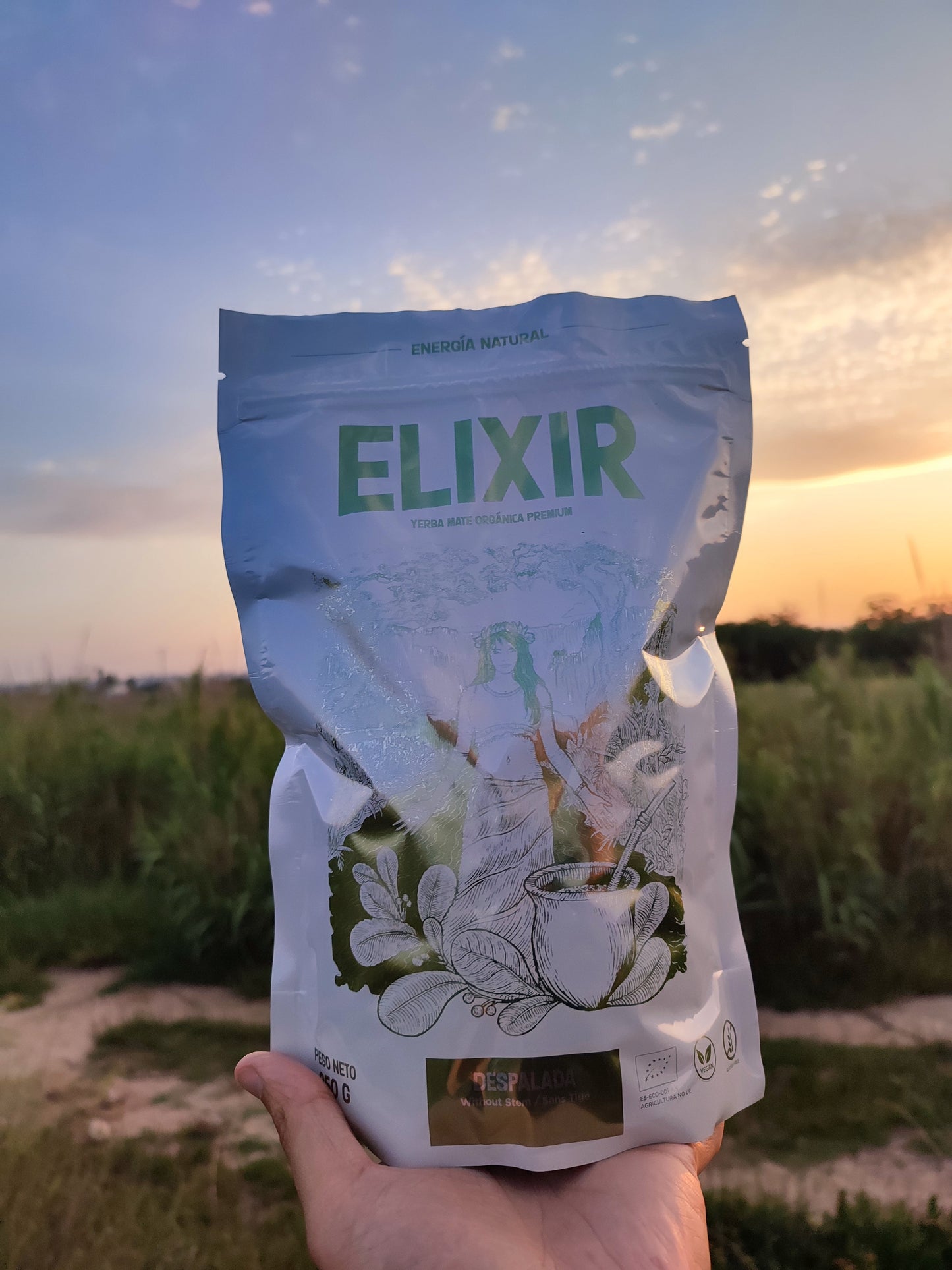 Elixir yerba mate orgánica. Despalada sabor intenso 