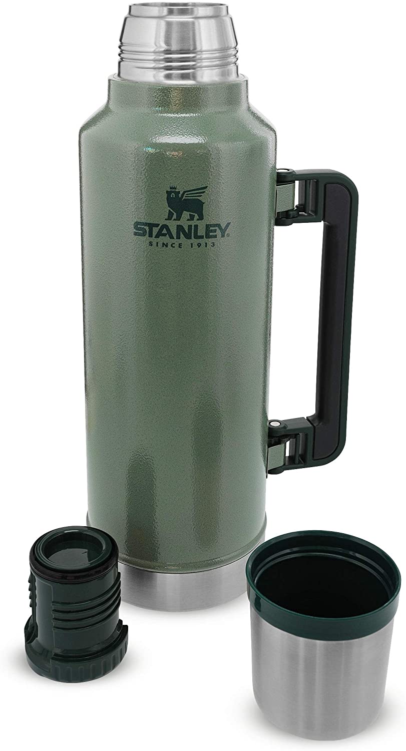 Stanley Termo clásico legendario de 1 litro, mantiene el calor o el frío  durante 24 horas, termo sin BPA, termo de acero inoxidable a prueba de  fugas