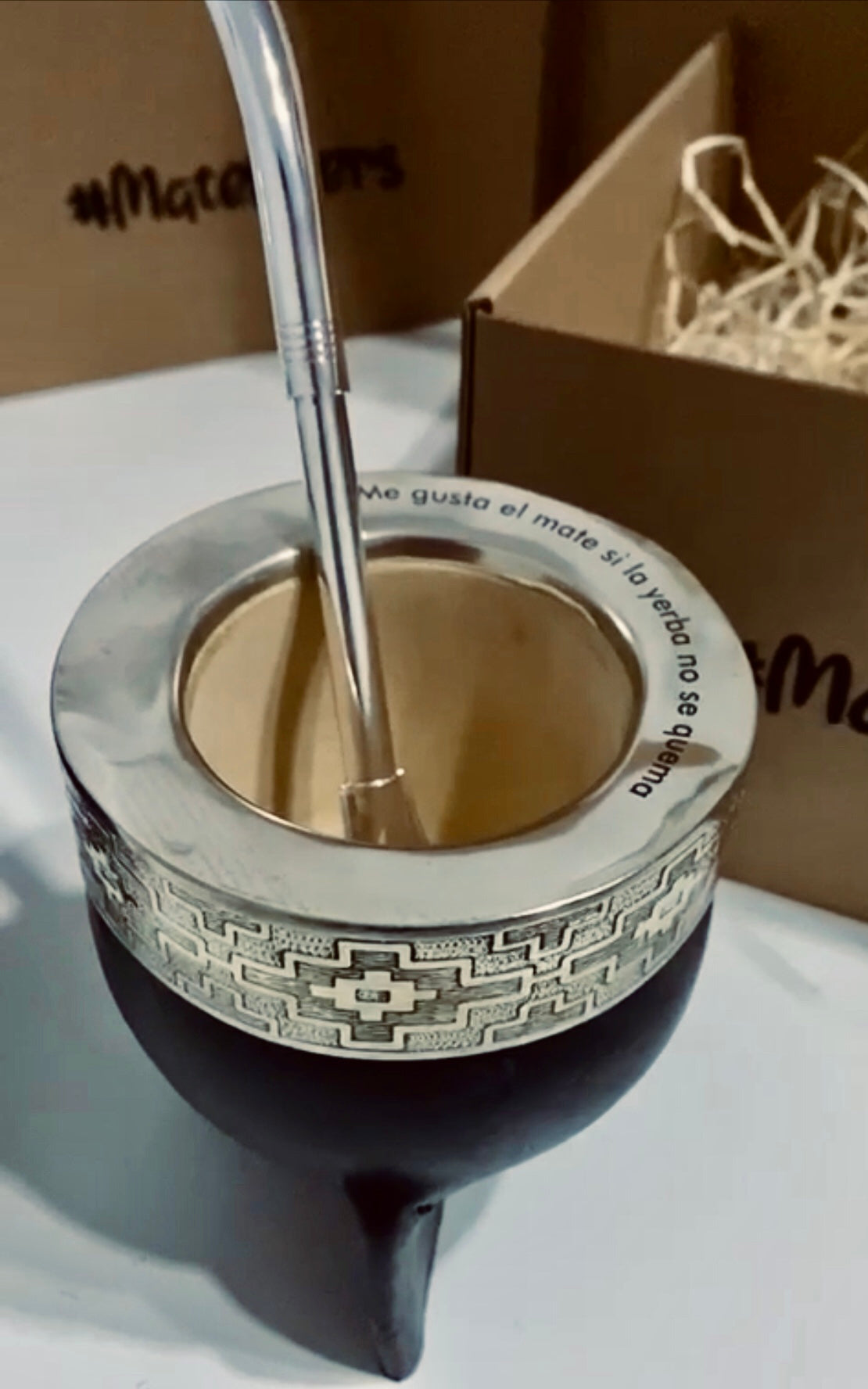 Grabado Laser sobre Virola Mate Imperial - personalizado VIROLA COMPLETA no incluye el mate - Poné la pava 